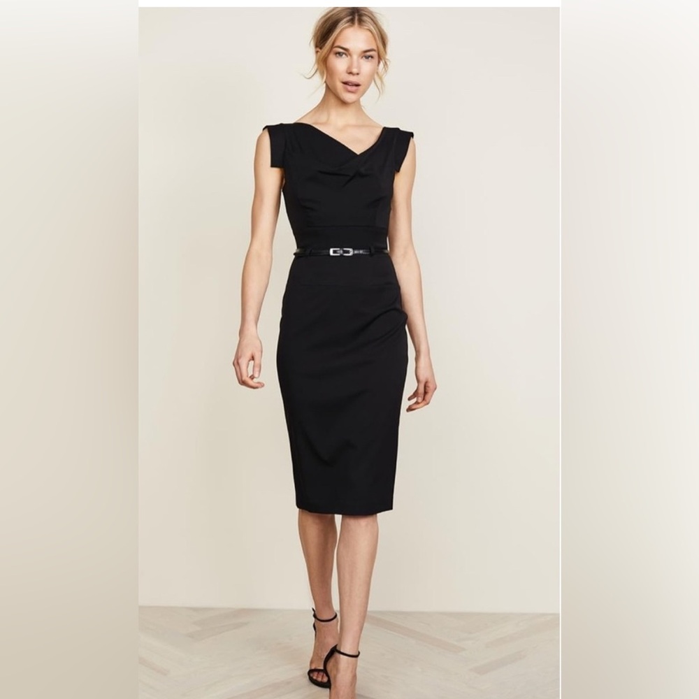 Black Halo Elegant Black Sleeveless Dress